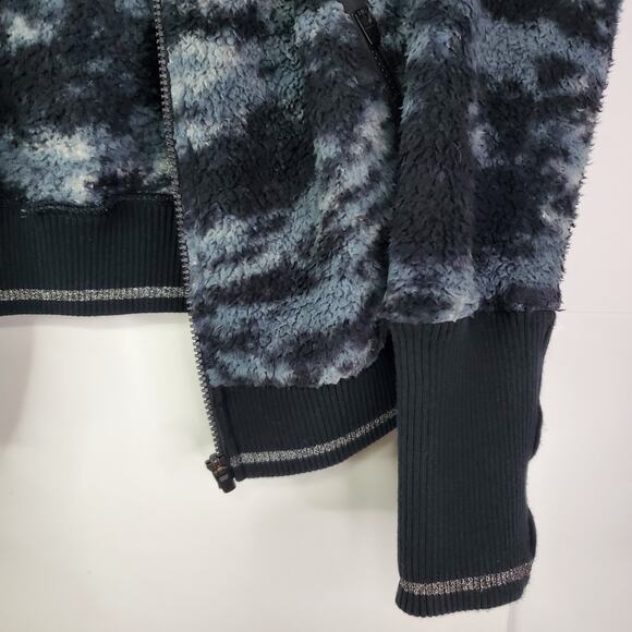 ATHLETA Jacket Medium Gray Black Women's Tugga Sherpa Soft Marble - Picture 8 of 14